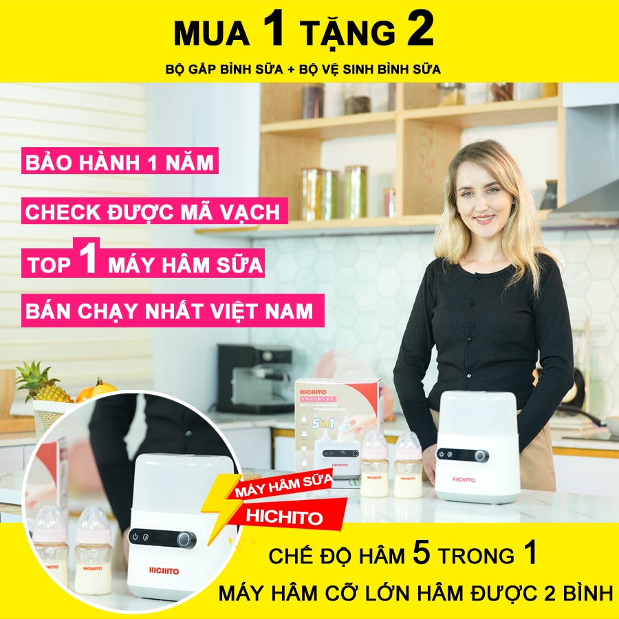 Máy Hâm Sữa Đôi Hichito Nhật Bản ( Giao hỏa tốc )