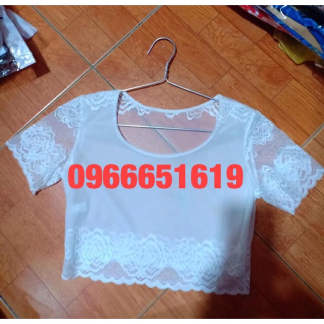 1 áo lửng nữ ( cloptop ) thời trang cao cấp chất voan ( lưới) pha ren