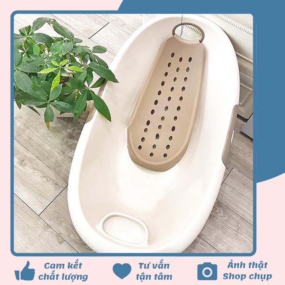 FREE SHIP !!! Thau chậu tắm elip Việt Nhật size lớn kèm giá đỡ màu be