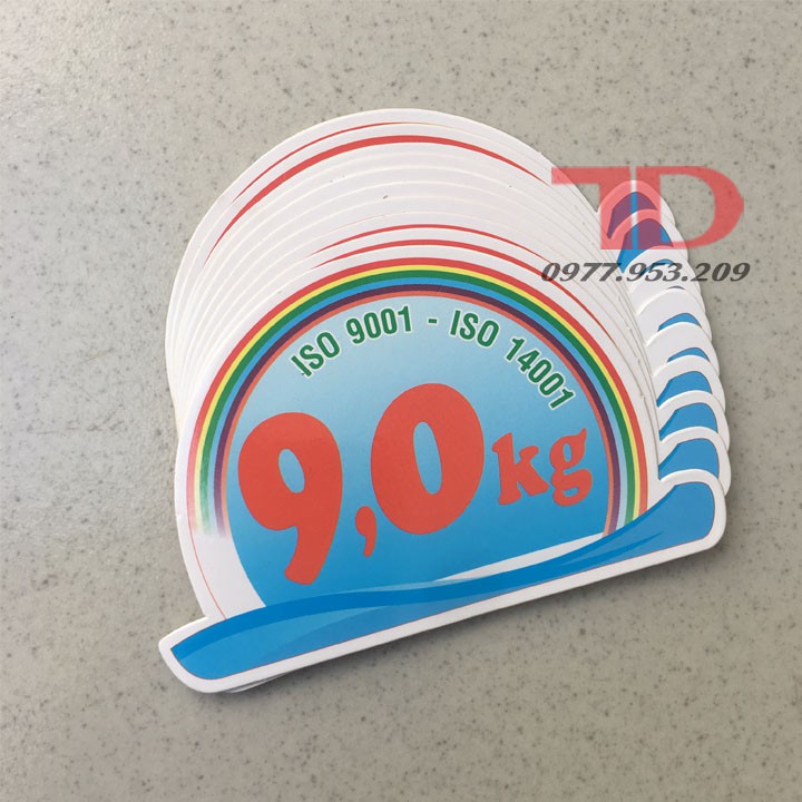 Tem dán trang trí Máy Giặt loại 9KG