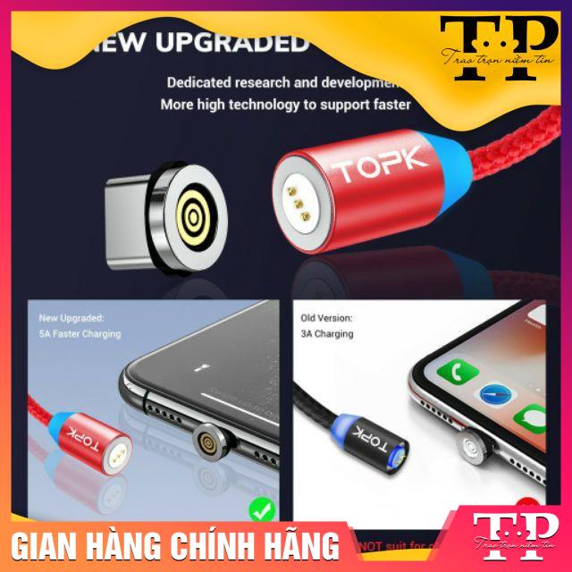 Cáp Sạc Nhanh Nam Châm TOPK Hỗ Trợ Các Dòng Máy 3A