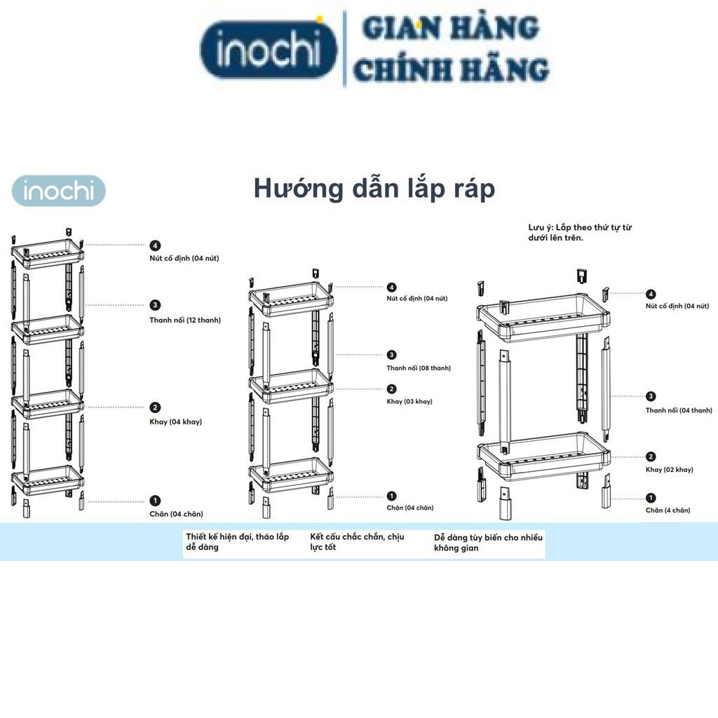 [FreeShip] Kệ đa năng 4 tầng cao cấp inochi, kệ nhà tắm, kệ gia vị, kệ bếp, kệ trang trí - Giao màu ngẫu nhiên