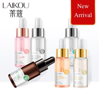 Serum dưỡng da mặt LAIKOU Multicolor Essence Serum Hyaluronic Acid Sakura Vitamin Ingredients Hydrating Moisturizing Skin Care