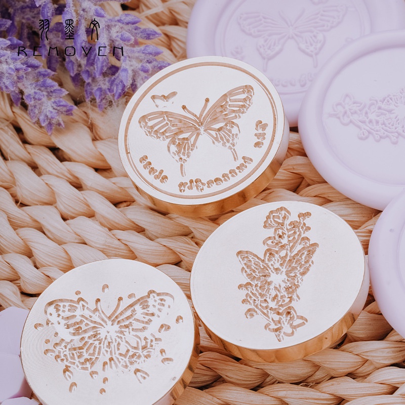 Đầu Con Dấu Sáp Niêm Phong Thiệp Mời DIY Họa Tiết Bướm