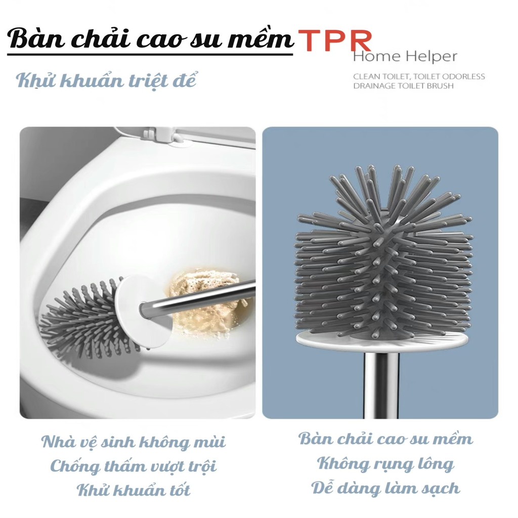 Cọ toilet silicon chổi cọ nhà vệ sinh chà bồn cầu thông minh tiện dụng