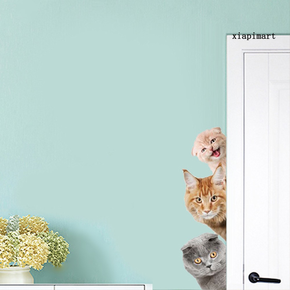 decal dán tường Họa Tiết Hình Con Chó / Mèo Đáng Yêu Dùng Trong Trang Trí Phòng Ngủ