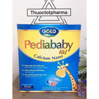 Siro bổ sung canxi Pediababy kid gold Calcium Nano (hộp 20 ống)