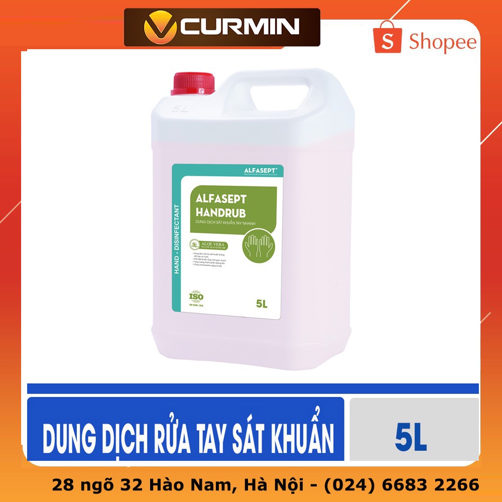 [Hàng công ty CAN 5 LÍT] - Dung dịch rửa tay sát khuẩn Alfasept Handrub 5L