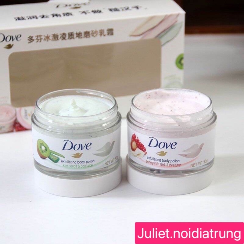 Tẩy da chết body DOVE giúp da mịn màng chiết xuất từ thiên nhiên hũ 50g