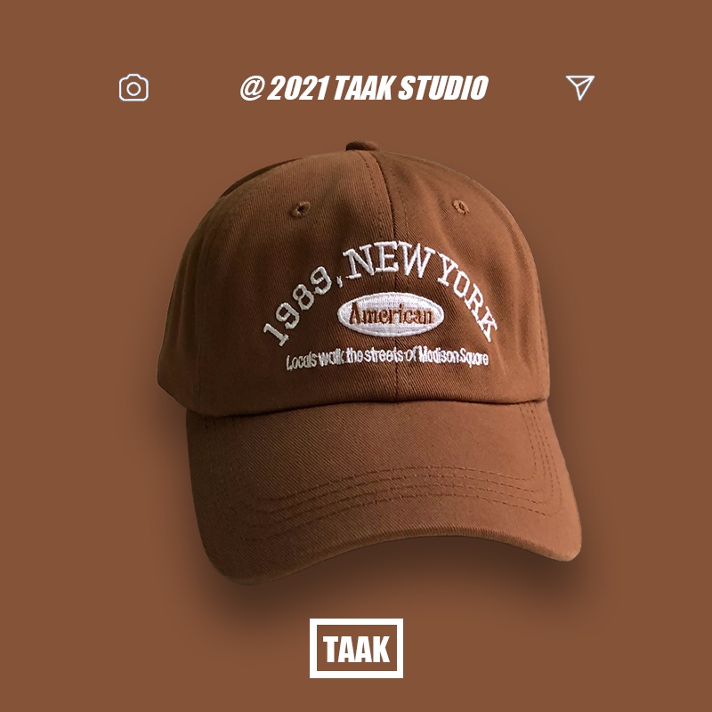 Mũ lưỡi trai họa tiết thêu chữ New York nhiều màu sắc cho nam nữ