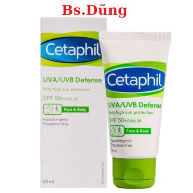 Kem chống nắng cung cấp màng bảo vệ cao CETAPHIL UVA/UVB DEFENSE VERY HIGH SUN PROTECTION SPF50+/UVA28 50ml