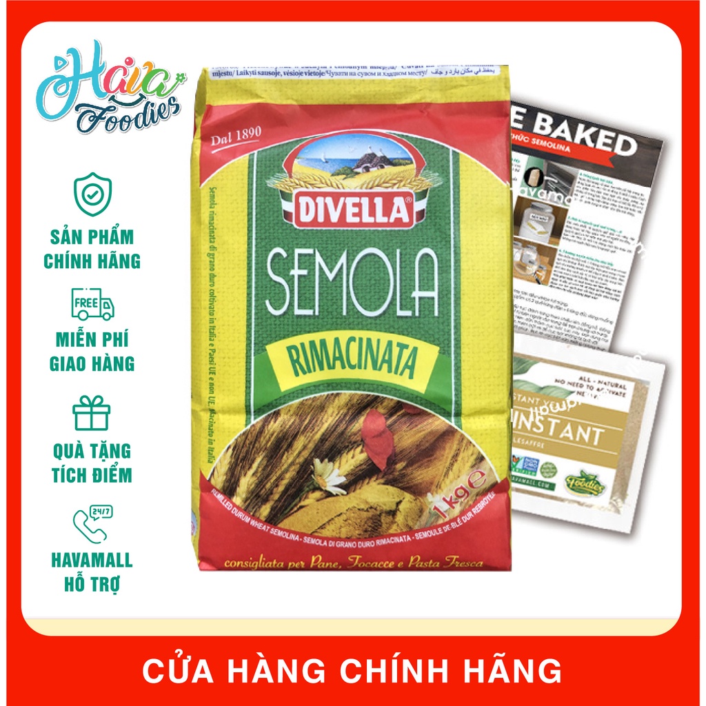 Bột Chuyên Làm Pasta Semola Divella 1kg