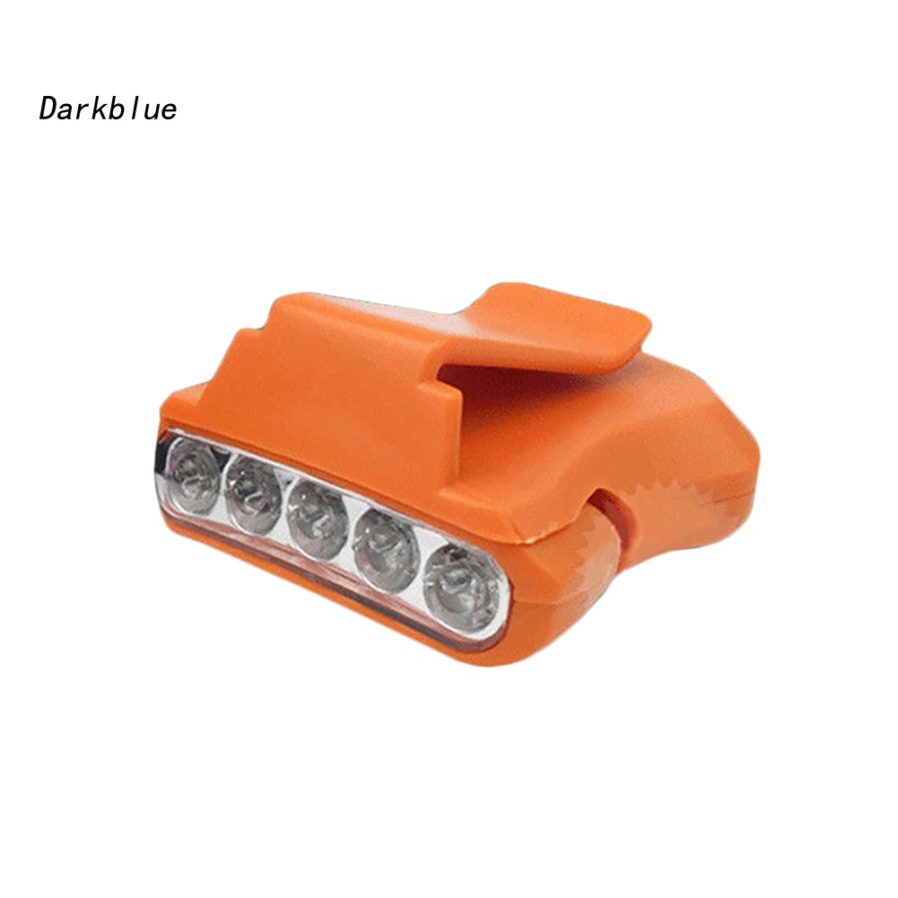 Đèn Led 5 Bóng Có Kẹp Gắn Mũ Lưỡi Trai Tiện Dụng Khi Đi Câu Cá / Cắm Trại