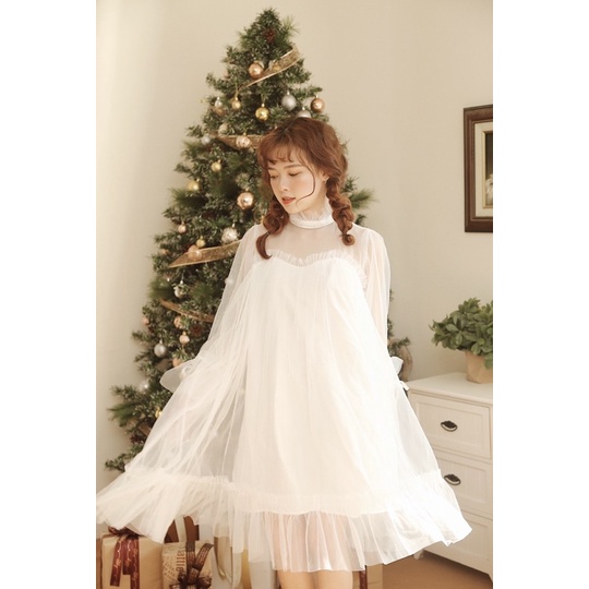 Váy Công Chúa Royal Dress Đầm Thiết Kế Cổ Cứng CaoCaobycaochen 2 Màu Đen Trắng Có Bigsize