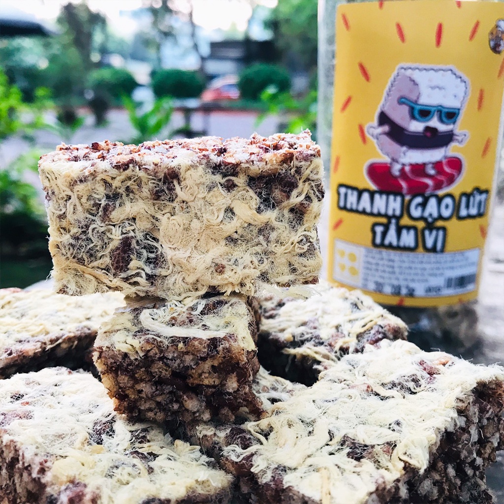 Thanh gạo lứt chà bông hũ 250g đồ ăn vặt Hà My