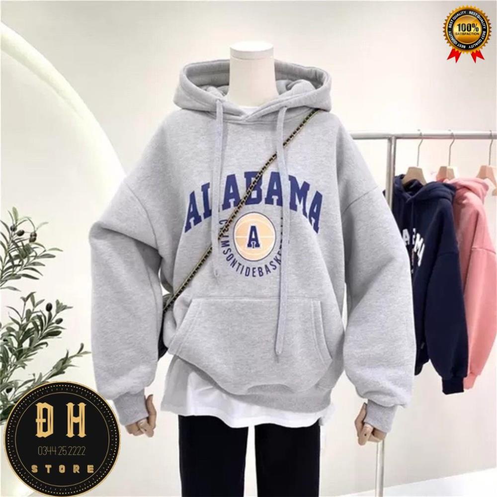 (Mẫu Mới 2021) Áo Hoodie In Chữ ALBAMA Có Mũ Nam Nữ Chất Nỉ Bông Dày Dặn Form Rộng Unisex- Áo Nỉ Nam Nữ Ulzzang | BigBuy360 - bigbuy360.vn