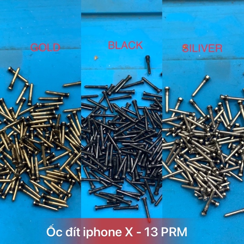 Ốc đít iphone X XS XSM 11 12 13 new màu Bạc / Đen / Vàng