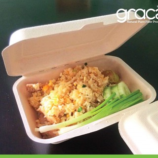 Hộp Cơm Giấy Bã Mía 600ml (50 Cái/xấp)- B004