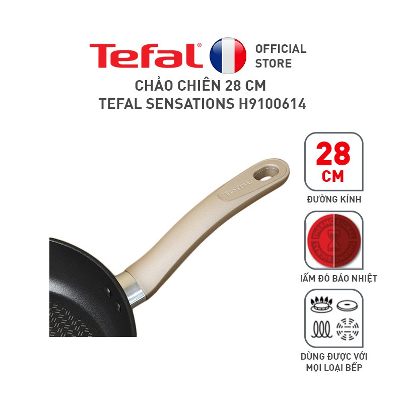 Combo Chảo chiên Tefal Sensations 28 cm &amp; Nồi chống dính 24cm