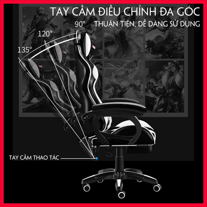 Ghế Gaming,Ghế Chơi Game, Ghế Văn Phòng Kèm Gối Massage -TOPSKY | BigBuy360 - bigbuy360.vn