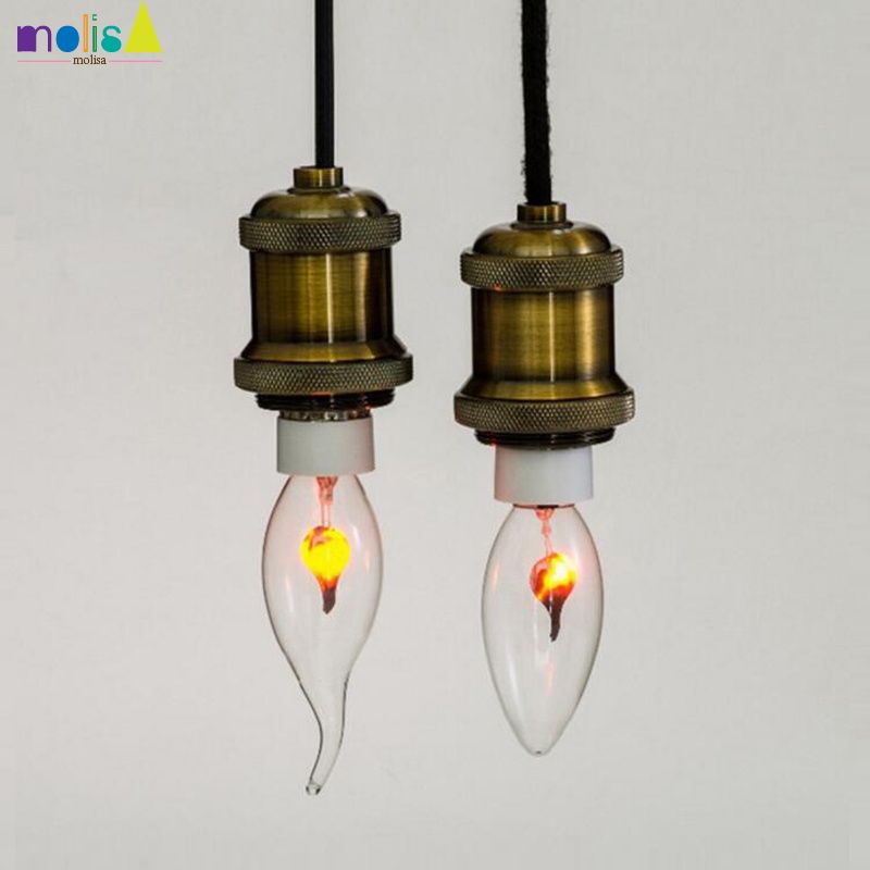 SẴN SÀNG LED NẾN Tip Đèn Ánh Sáng Ngọn Lửa Cổ Điển Creativel Edison Bóng Đèn Chiếu Sáng Hiệu Ứng Nhấp Nháy Ngọn Lửa Spotlight E14 3W -molisa