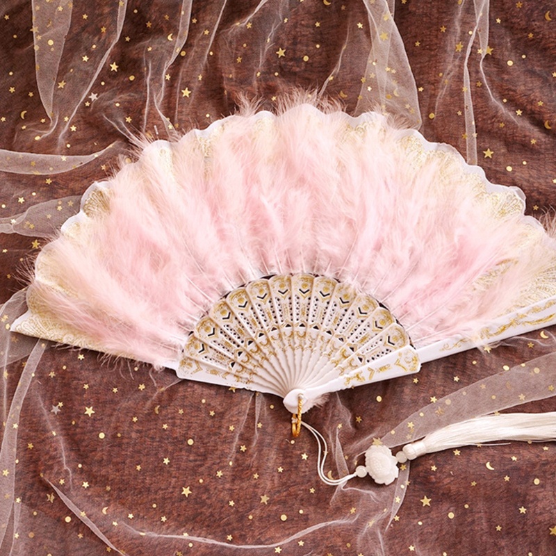 Quạt Lông Vũ Hóa Trang Halloween Phong Cách Retro YOUYO Roaring 20s