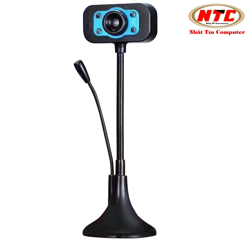 Webcam KM 720p HD hình ảnh và micro trên 1 đầu USB - tích hợp 4 đèn led trợ sáng (nhiều màu) | BigBuy360 - bigbuy360.vn