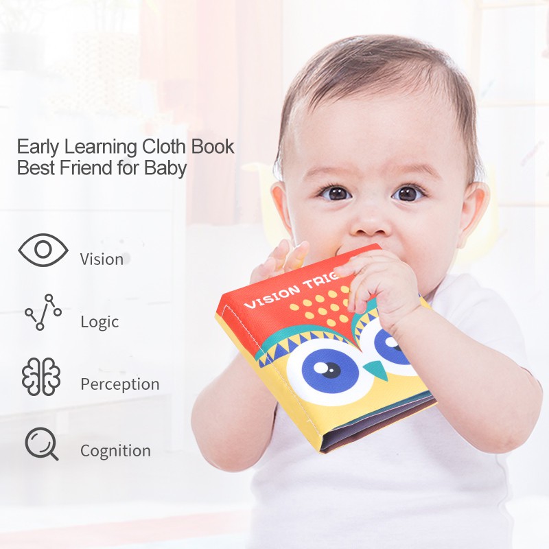 Sách vải HDY mềm mại giáo dục đầu đời cho bé sơ sinh 4/6/8Pcs Set