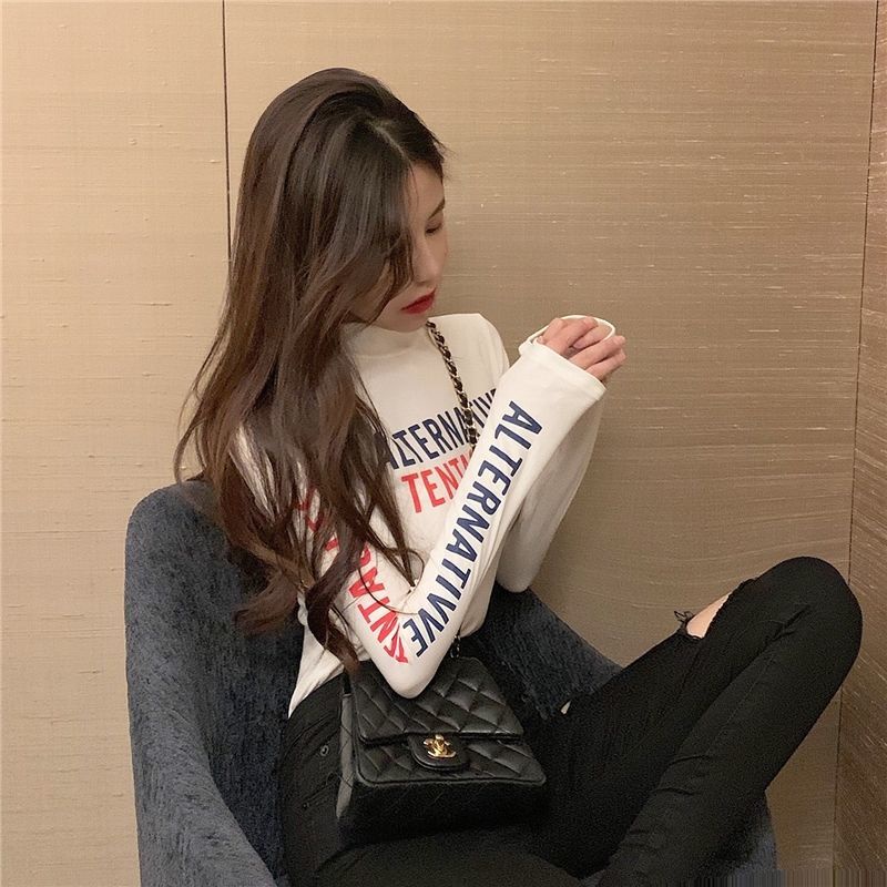 Áo thun COZOK tay dài dáng ôm thời trang Hàn Quốc cho nữ