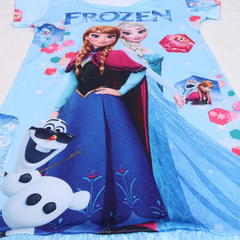 Đầm Công Chúa Elsa Anna Hoạt Hình Frozen Cho Bé Gái