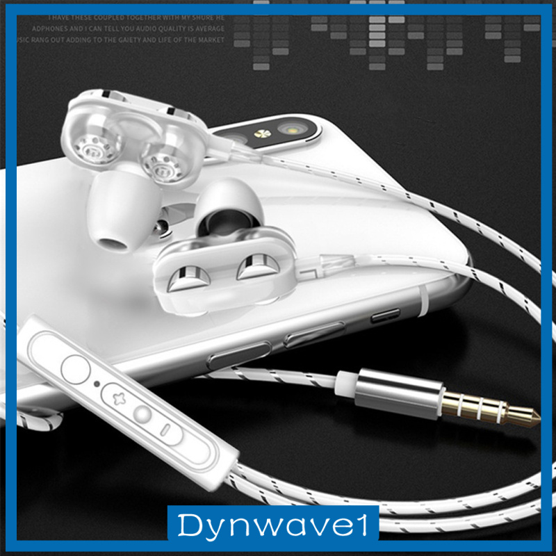 [DYNWAVE1]Dual Driver In-Ear Earphones Type C Stereo Headphones with 120cm Cable Black