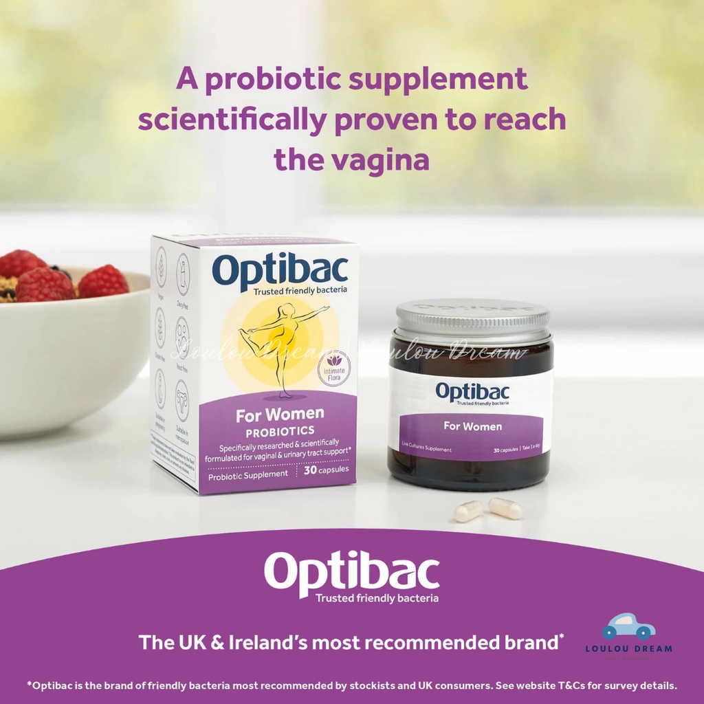 Men vi sinh Optibac tím Optibac Probiotics For Women giảm vie^m phụ khoa cho phụ nữ và mẹ bầu [CHÍNH HÃNG UK]