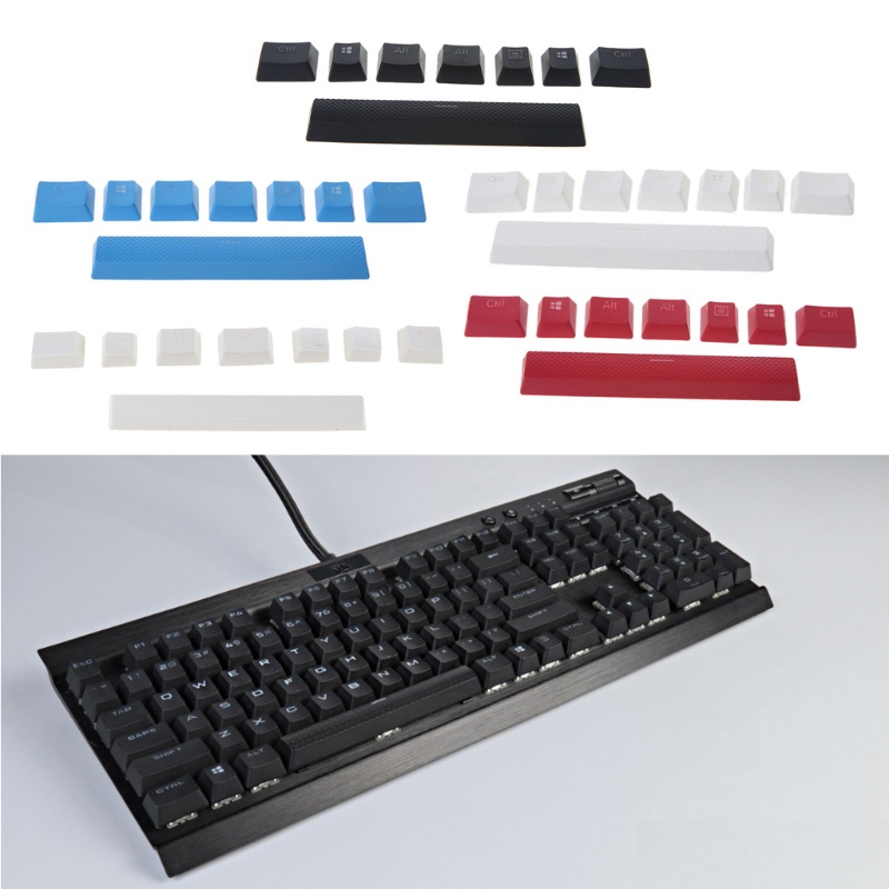 Utake 8 keys/Pack 6.5u Space Bar PBT Keycaps Double Shot Keycaps For Corsair STRAFE K65 K70 K95 Mechanical Keyboard Keycap