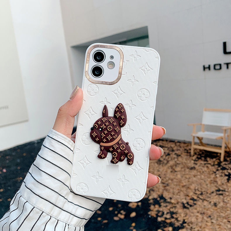 Ốp lưng iphone eo vì bulldog mạ viền camera 7plus 8plus X Xs max 11 11promax 12 12pro 12promax 13 13pro 13promax