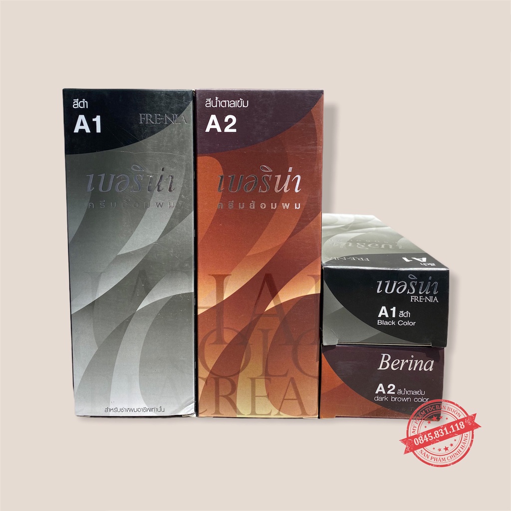 Thuốc nhuộm,thuốc nhuộm tóc,màu đen, nâu A1 ,A2 phủ tóc bạc 60ml CT70