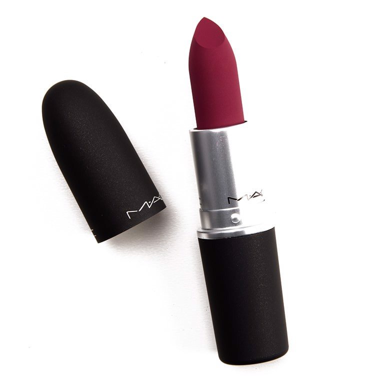 Son MAC Powder Kiss Lipstick Màu 305 Burning Love Tím Mận Cá Tính
