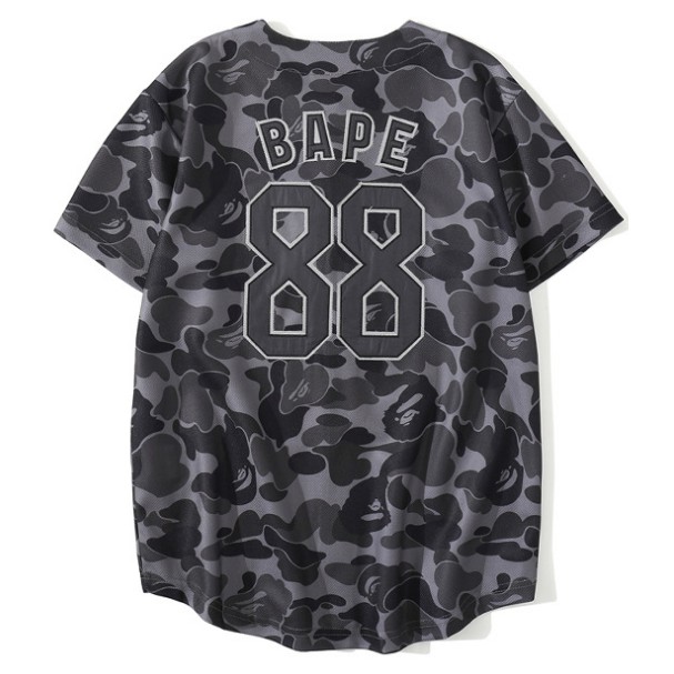 Áo Sơ Mi Đồng Phục Bóng Chày BAPE X NBA DB30 Giản Dị Dành Cho Nam Và Nữ