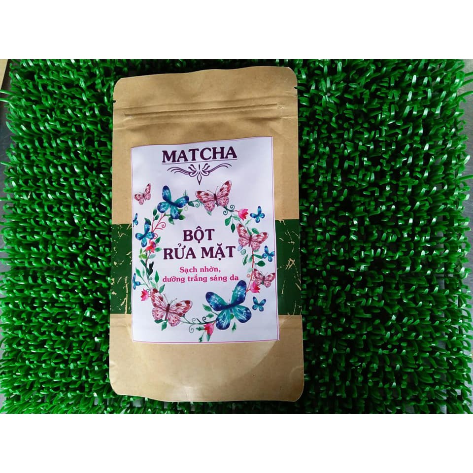 Bột rửa mặt Matcha 100gr handmade