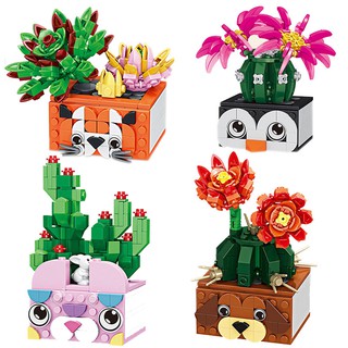 Đồ chơi lắp ráp kiểu Lego Các loại hoa Với gần 200 chi tiết Nhựa ABS