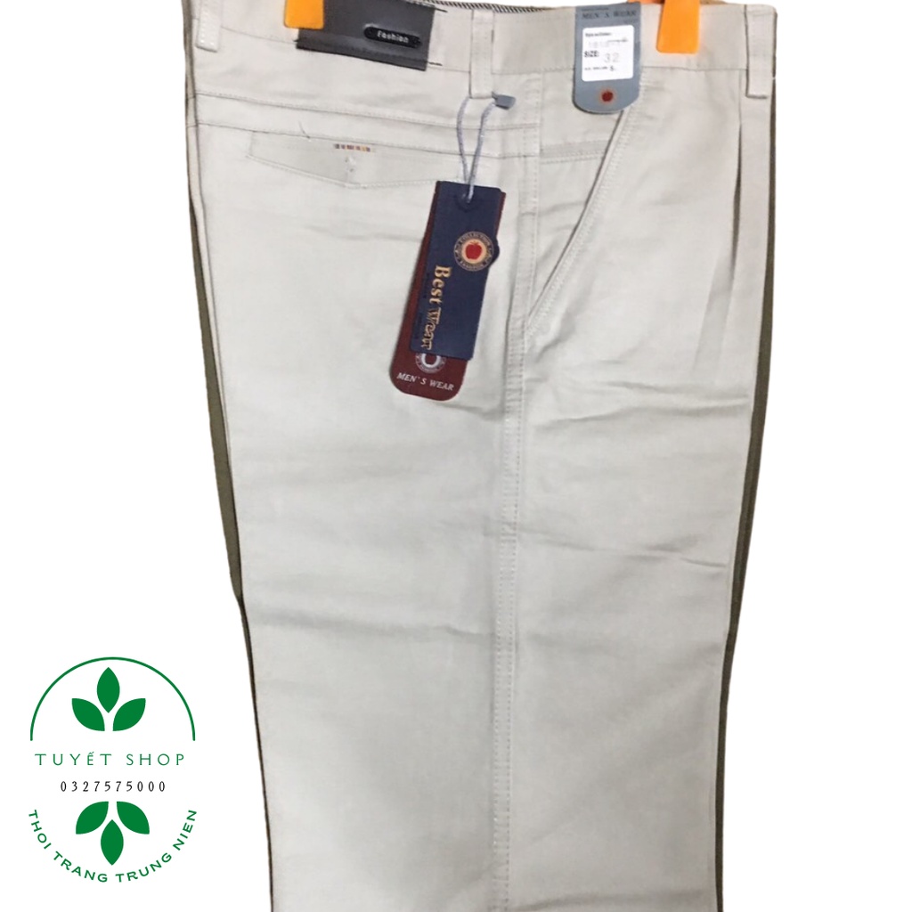 Quần Ngố Nam Quần Ngố Kaki Nam Dành Cho Tuổi Trung Niên Chất Thoáng Không Co Giãn Hàng Quảng Châu Có Big Size