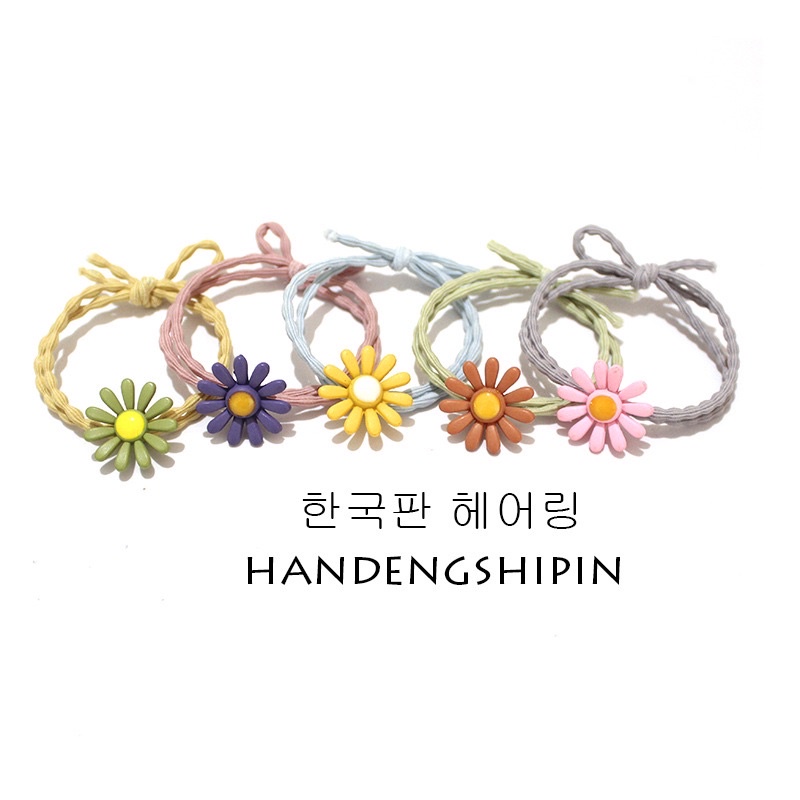 Dây cột tóc hoa cúc dây buột tóc hoa cúc Hàn Quốc dễ thương quà tặng kèm dành cho khách dây chun cột tóc hoa cúc