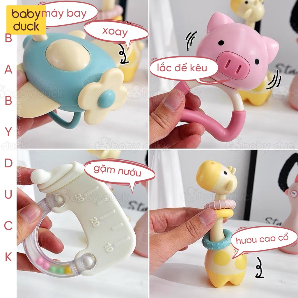 Xúc xắc gặm nướu cho bé Goryeo được làm từ nhựa ABS cao cấp có hộp đựng 6/9 món, lục lạc cho bé, đồ chơi