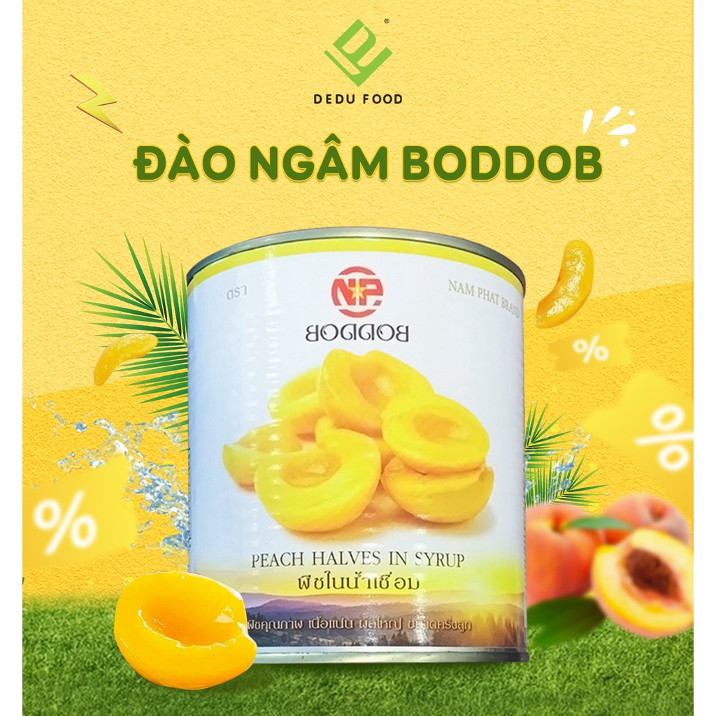 Đào ngâm Boddob 820gr