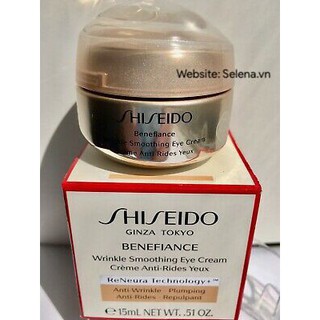 [SALE SỐC]  Kem mắt giảm nhăn tăng đàn hồi Shiseido Benefiance Wrinkle Smoothing Eye Cream 15ML