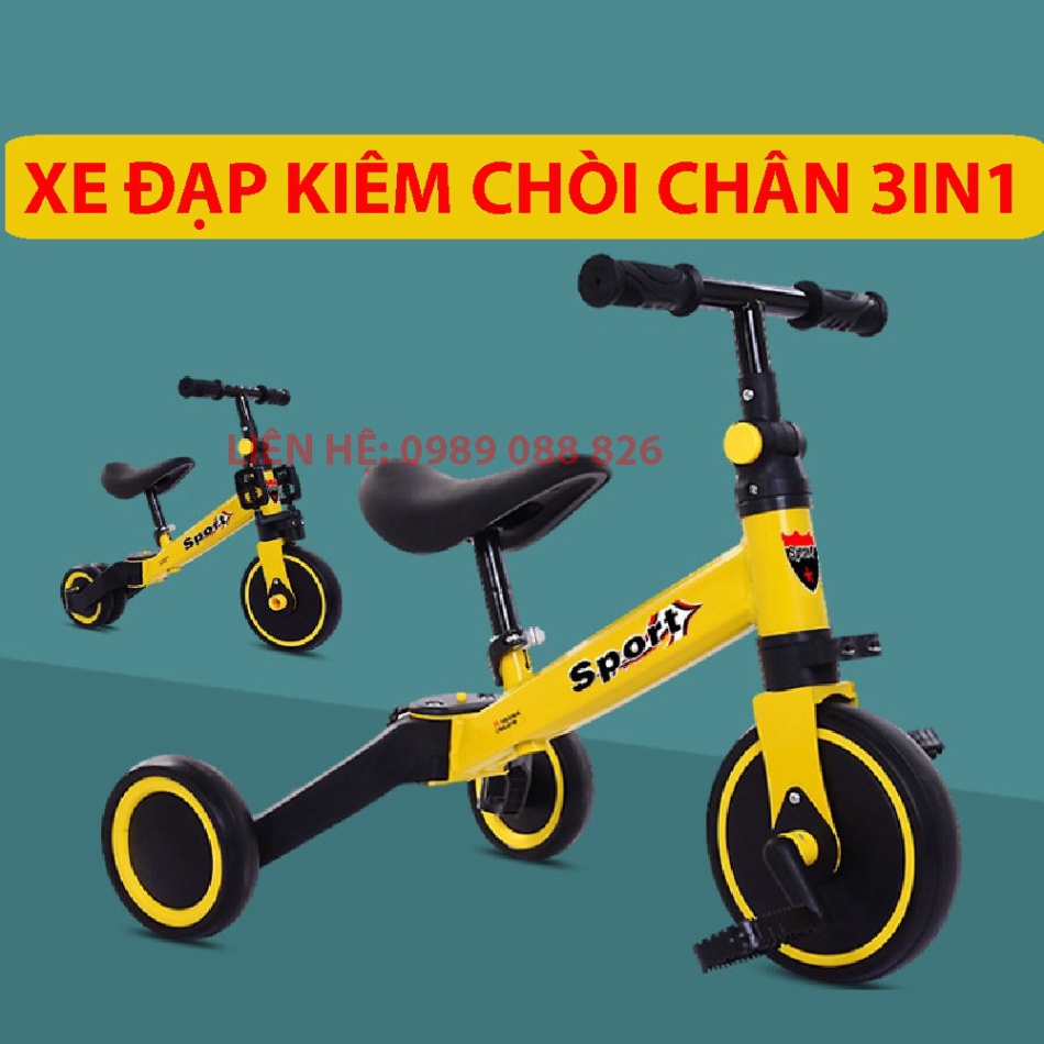 XE ĐẠP THĂNG BẰNG KIÊM XE CHÒI CHÂN 3 TRONG 1 - CHÍNH HÃNG HAPPY BABY