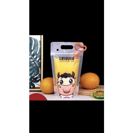 Túi zip đựng trà sữa,trà chanh, nước trái cây 480ml