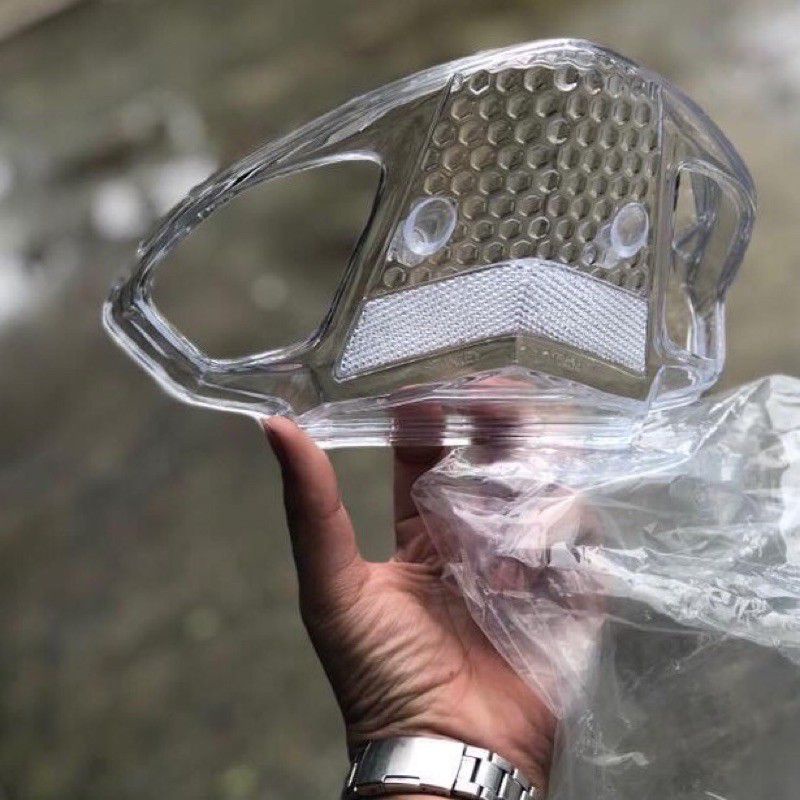 Nắp ốp hậu trắng wave 2012-2016 nhựa trong suốt
