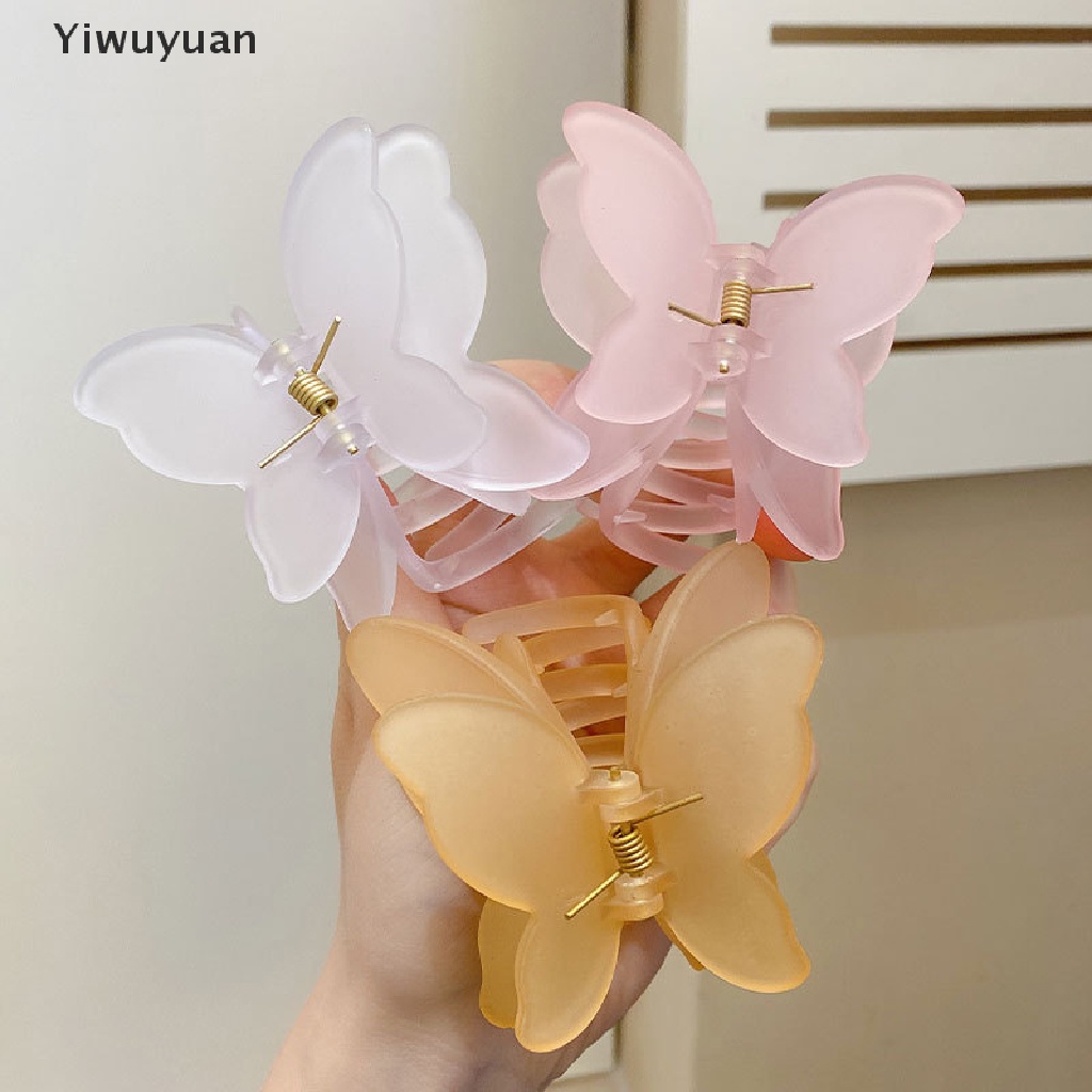 &lt; Yiwuyuan &gt; Kẹp Tóc Móng Vuốt Hai Lớp Màu Nhuộm Gradient Thời Trang Dành Cho Nữ