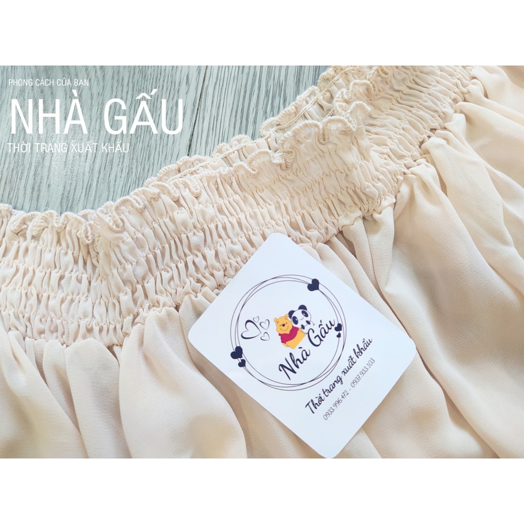 Áo trễ vai croptop xuất khẩu nữ Women's export crop top off shoulder shirt WN1025