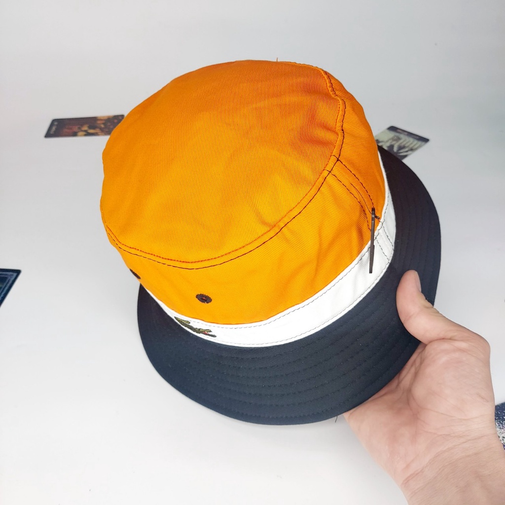 Mũ bucket , Nón vành màu phối cá sấu thêu  size from đầu 55 đến 58 đội đẹp